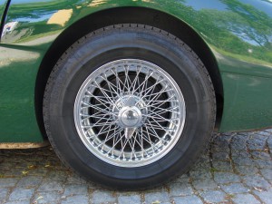 Speichenrad an Austin Healey Speichenrad an Austin Healey