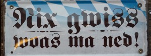Nix gwiss woas ma ned FB-Banner