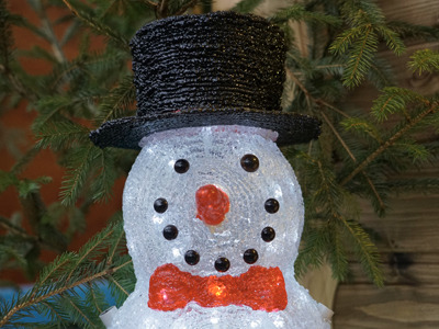 Leuchtendes Schneemanngesicht  Leuchtendes Schneemanngesicht