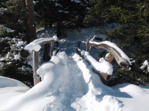 Steg mit Schnee Steg mit Schnee