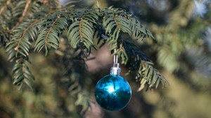 Blaue Christbaumkugel Blaue Christbaumkugel
