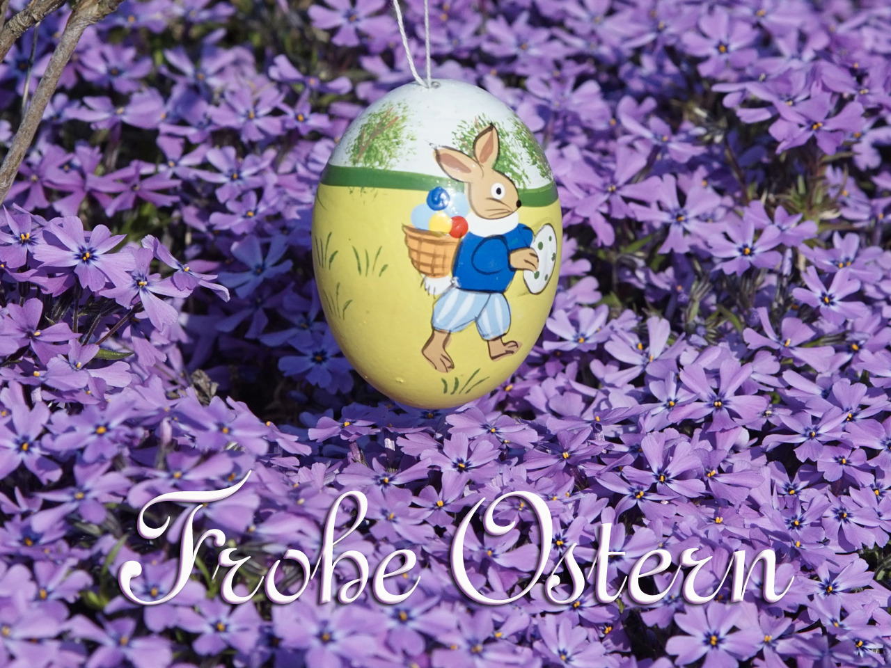 Frohe Ostern Ei mit Hase Frohe Ostern Ei mit Hase