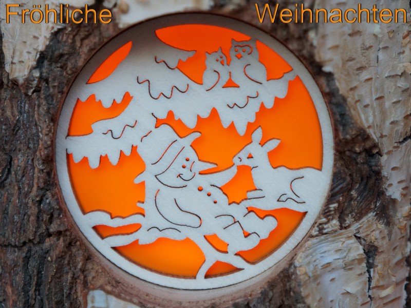  Frohe Weihnachten Schneemannlicht