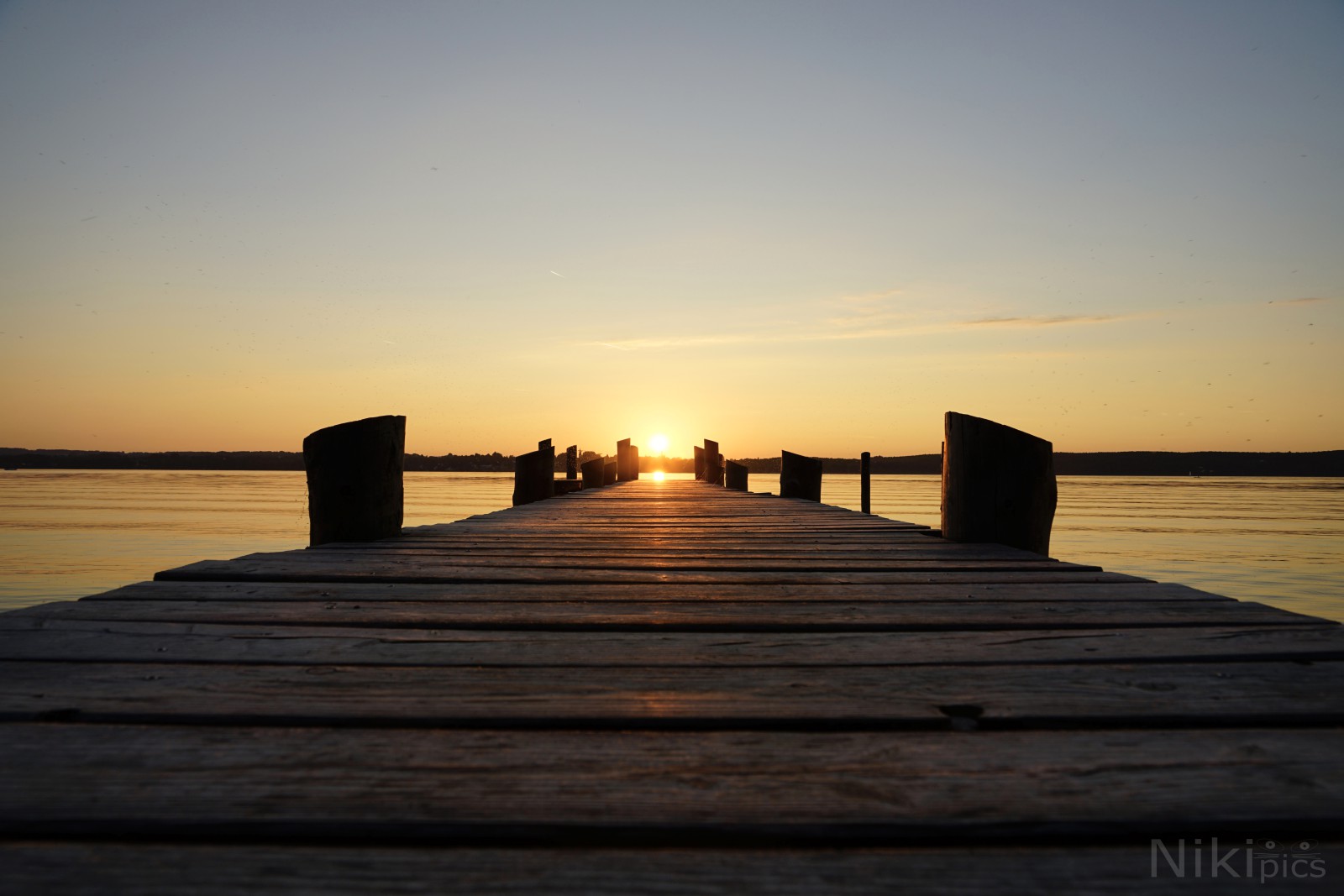 Sonnenuntergang am Steg vom Ammersee  Sonnenuntergang am Steg vom Ammersee